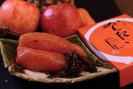 【セット】【博多】フルーツ漬け辛子明太子200g・しめ鯖半身セット