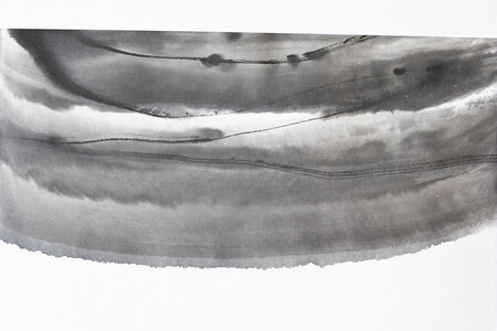 福岡市ゆかりの墨象作品《三魂》原画(A3額装)/「結びゆくものたち」三部作より