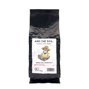 【定期便】AND THE SOIL.オリジナル焙煎オーガニックコーヒー豆GUA中煎り2400g　200g×12 か月【福岡高砂】