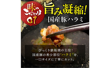 福岡のソウルフードびっくり鉄板焼　3食セット