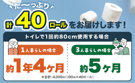 トイレットペーパー 水玉ソフト 100m×40個【福岡市】