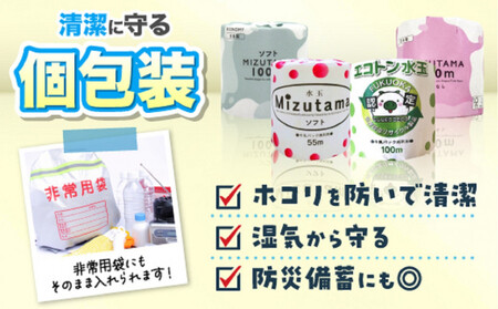 トイレットペーパー 水玉ソフト 100m×40個【福岡市】