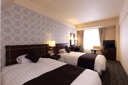 【西鉄グランドホテル】平休日1泊食事なし ペア宿泊券≪スタンダードツイン≫