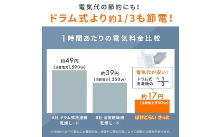 【Qurra】 衣類乾燥機 ぽけどらい さっと【6ヶ月保証】　3R-HCD02WT