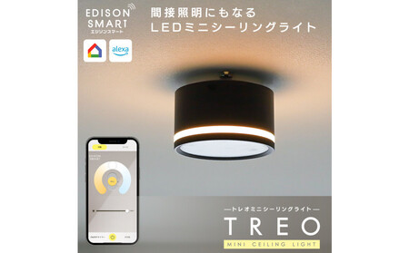 エジソンスマート TREO ミニシーリングライト 引掛けシーリング用 【ブラック】  福岡市