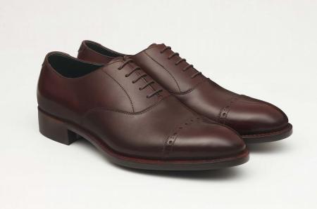 革靴 パンチドキャップトゥオックスフォード（ハンドソーンウェルテッド製法／博多製造）サイズ：22.5ｃｍ