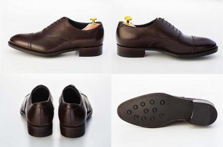 革靴 パンチドキャップトゥオックスフォード（ハンドソーンウェルテッド製法／博多製造）サイズ：24ｃｍ
