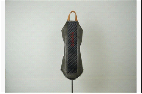 【カラー選択可】博多革工房HOMMONが作ったゴルフドライバー用ヘッドカバー【博多織・牛革コンビ】 ホワイト