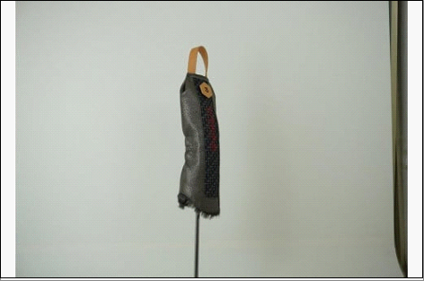 【カラー選択可】博多革工房HOMMONが作ったゴルフウッド用ヘッドカバー【博多織・牛革】 ダークグレー＃4