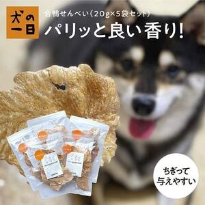 福岡市【無添加 犬のおやつ】ギフトに最適！合鴨せんべい（20g×5袋セット）