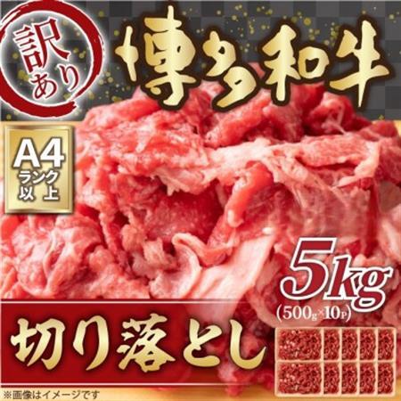 訳あり!【A4～A5】博多和牛切り落とし　5kg(500g×10p)(大牟田市)_肉 黒毛和牛 牛肉 _【配送不可地域：離島】【1560980】