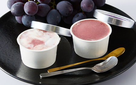 福岡県　巨峰100%と巨峰とミルクのミックスジェラート(各80ml3個　合計6個セット)(大牟田市)【配送不可地域：離島】【1625457】