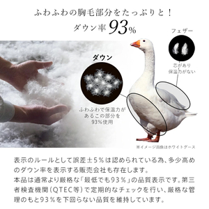 羽毛布団　ハンガリーホワイトダック93％　DP400　シングル（無地ブラウン）_羽毛 掛け布団 ハンガリー ホワイトダック ダウン 93％ DP400 洗える 日本製 シングル ふっくら 保温 立体キルト 二重ステッチ 柔らか ダウンプルーフ 抗菌 防臭 SEK ダニプルーフ オリーブオイル 加工 久留米市 送料無料_Qc071-br