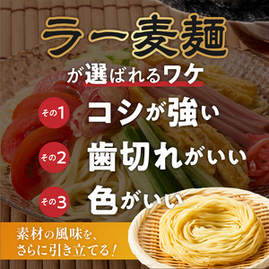 ラー麦麺の冷やし中華10食_ラー麦麺 冷やし中華 10食  麺 さっぱり レモン風味 麺 コシ 強い 歯切れ 色 細麺 茹で時間 1分ほど 野菜 卵焼き トッピング 麺類 夏 食品 お取り寄せ 福岡県 久留米市 送料無料_Br045