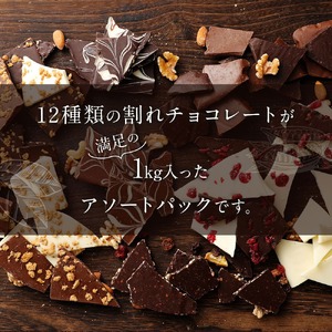 【ふるなびWEEK対象】割れチョコアソート 12種(準チョコレート)1kg FN-Limited-PR_12種のフレーバー 割れチョコ ミックス 準チョコレート チョコレート チョコ ビターチョコ ホワイトチョコ ミルクチョコ クランチ アーモンド クランベリー アソート チャック スイーツ デザート お菓子 福岡県 久留米市 送料無料 訳あり 福袋_Dw005_F1000
