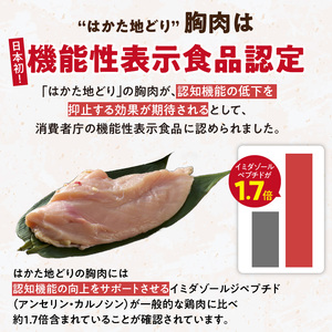 はかた地どり  むね肉 1kg（機能性表示食品【届出番号：E283】）_はかた 地どり 胸肉 1kg 小分け パック 切り身 胸身 鶏肉 肉 ムネ 機能性表示食品 九州産 郷土料理 水炊き がめ煮 唐揚げ 照り焼き 親子丼 便利 冷凍  アンセリン カルノシン  記憶 サポート 国産 お取り寄せ 福岡県 久留米市 送料無料_Ac001