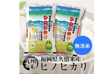 無洗米 福岡県産 令和2年産 ヒノヒカリ 10kg (5kgx2袋) 【先行予約】2020年10月中旬から順次発送予定!