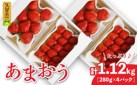 あまおう いちご 4パック×約280g 大容量1120g_Fi030