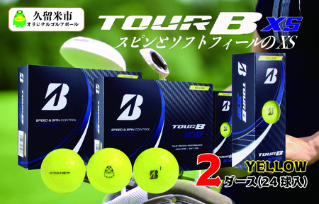 ブリヂストン TOUR B XS イエロー ゴルフボール ２ダース-