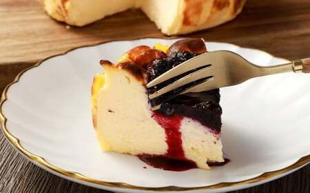 グルテンフリー! ブルーベリー バスクチーズケーキ 12cm×1個 バスクチーズ チーズケーキ