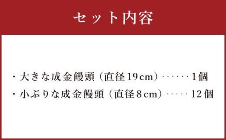 直方 銘菓 手焼き まんじゅう 成金饅頭 大1個 小12個 詰合せ