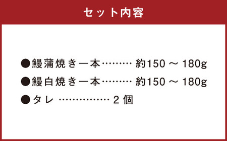 鹿児島産 鰻 蒲焼き 白焼き セット 計2尾 老舗130年の味 食べ比べ うなぎ