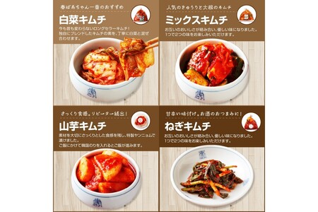 春ばあちゃんの手作りキムチ4点セット加工品 手作り キムチ 白菜キムチ 山芋キムチ ねぎキムチ おつまみ ごはんのお供 個包装 4点 4種 セット【A-816】