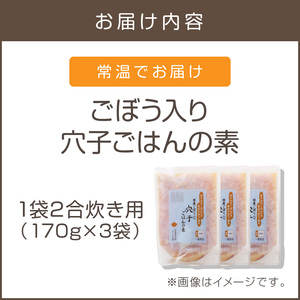 福岡の老舗が作る ごぼう入り穴子ごはんの素福岡 博多 飯塚 炊き込み 炊き込み素 2合 穴子 魚 ごぼう【A-833】