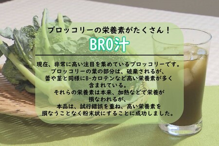 種から育てたブロッコリーがいっぱいだYO!BRO汁ブロッコリー BRO汁 栄養 粉末 福岡 飯塚 福岡県 飯塚市【A7-059】