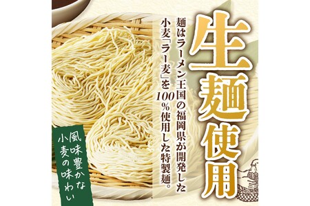 福岡の老舗が作る 背脂入り醤油とんこつラーメン【ラー麦100％特製麺使用】福岡 博多 飯塚 ラーメン 拉麺 とんこつ しょうゆ ラー麦 生麺【Z9-019】