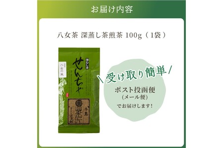 ＼ポスト投函／八女茶 深蒸し茶煎茶 100g八女茶 緑茶 深蒸し茶 メール便 ポスト投函 お取り寄せ【Z3-047】