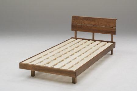 シングルベッドフレーム ドルミレ ウォールナット材DIY 寝具 木材 ウォールナット シングル ベッドフレーム シングルベッド 一人暮らし スノコ【N5-009】