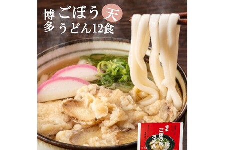 博多ごぼう天うどん 12食セット博多 ごぼう ごぼう天 うどん スープ付き【A5-431】
