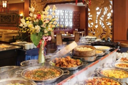 「中国料理のがみ大飯店」ランチバイキングペアご利用チケット【A8-073】