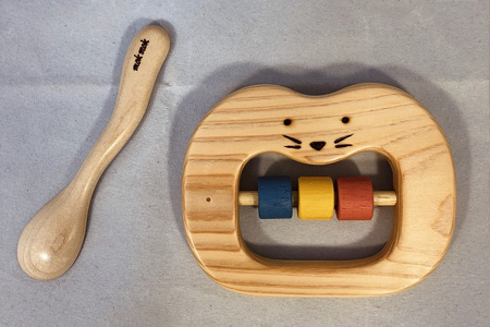 【ギフト用】木のおもちゃ、出産祝いセットＳ３