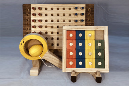 木のおもちゃ脳トレ、パズル・ゲーム３点セットＮＣ