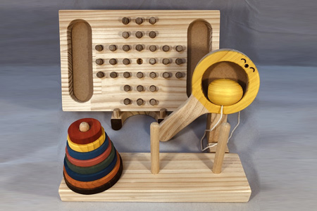 木のおもちゃ脳トレ、パズル・ゲーム３点セットＮＥ