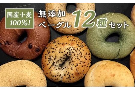 【やわらかい】国産小麦100％！無添加ベーグル12種セット