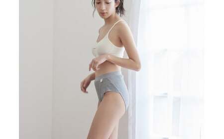 【キナリ2枚 M-Lサイズ】hinna ふわリブ オーガニックコットン ふんどしショーツ【2枚セット】