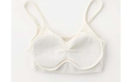【杢グレー Lサイズ】hinna ヒンナ ふわリブ オーガニックコットン ソフトブラ