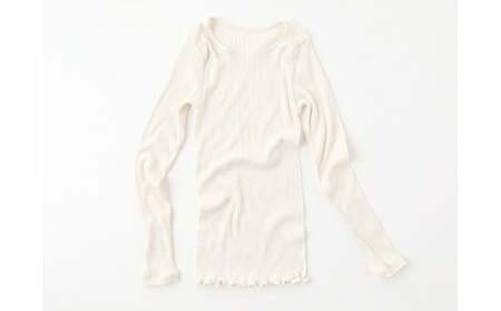 【キナリ M-Lサイズ】hinna ヒンナ ふわリブ オーガニックコットン クルーネックインナー