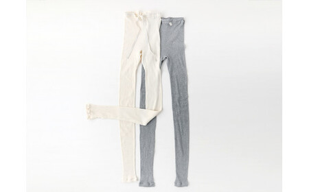 【キナリ M-Lサイズ】hinna ヒンナ ふわリブ オーガニックコットン レギンス