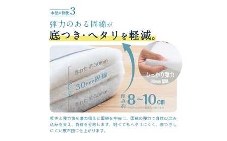 日本製 防ダニ抗菌敷布団 シングル(アイボリー/ベージュ/ブラウン/グレー)