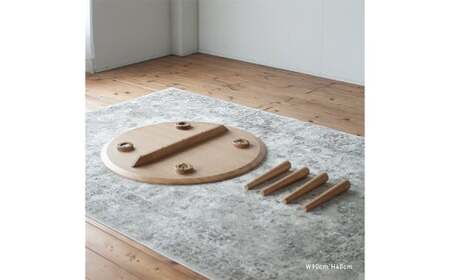 オーク材のラウンドローテーブル 選べるサイズ【3サイズ 70cm／80cm／90cm】 ローテーブル 家具 リビング 丸 丸型 ラウンド テーブル 机 福岡県 柳川市