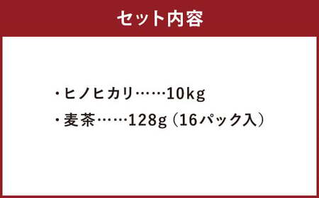 【柳川のお米】 令和7年産 ヒノヒカリ 10kg と 麦茶 16パック セット 【2025年12月上旬から順次発送予定】 白米 お茶 パック福岡県 柳川市