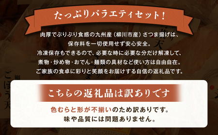 さつま揚げ 8種 計約2kg （各1パック × 8種） ＆ 「チャンポン焼きそばの具 （100g）」 の バラエティセット ／ レシピ付き 蒲鉾 かまぼこ 練り物 具 具材 ちゃんぽん チャンポン 焼きそば 訳あり 加工品 料理 セット 冷蔵 九州 福岡県 柳川市