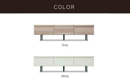 エルム 153 TV ボード グレー/白 (153cm × 42cm × 40cm) 家具 テレビ台 テレビボード テレビラック tv台 tvボード 収納 棚 台 インテリア 福岡県 柳川市 常温