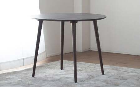 モルタル調メラミン材のラウンドダイニング （70cm） 木部ウォルナット色 ／ テーブル 机 ラウンドテーブル 丸テーブル インテリア 家具 ダイニング 日本製 福岡県 柳川市