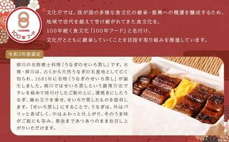 【文化庁｢100年フード｣認定品】 〈 観光動画付き 〉 うなぎのせいろ蒸し 1食 (320g×１個) + 炙り うなぎむすび 2個 うなぎ おにぎり