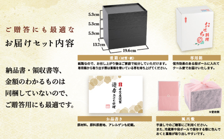 千賀屋謹製 2025年 迎春おせち料理「金千華」和風三段重 2～3人前 全33品　017-015